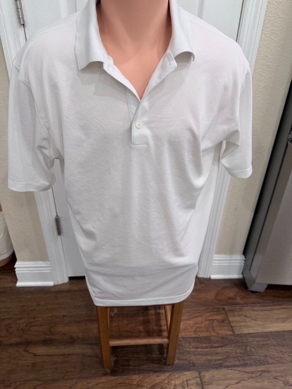 Nike Golf Dri-FIT White Polo Shirt Men’s Medium Performance Short Sleeve